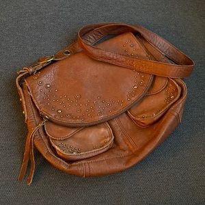 Lucky Brand 100% Leather Saddle/Sachel Bag